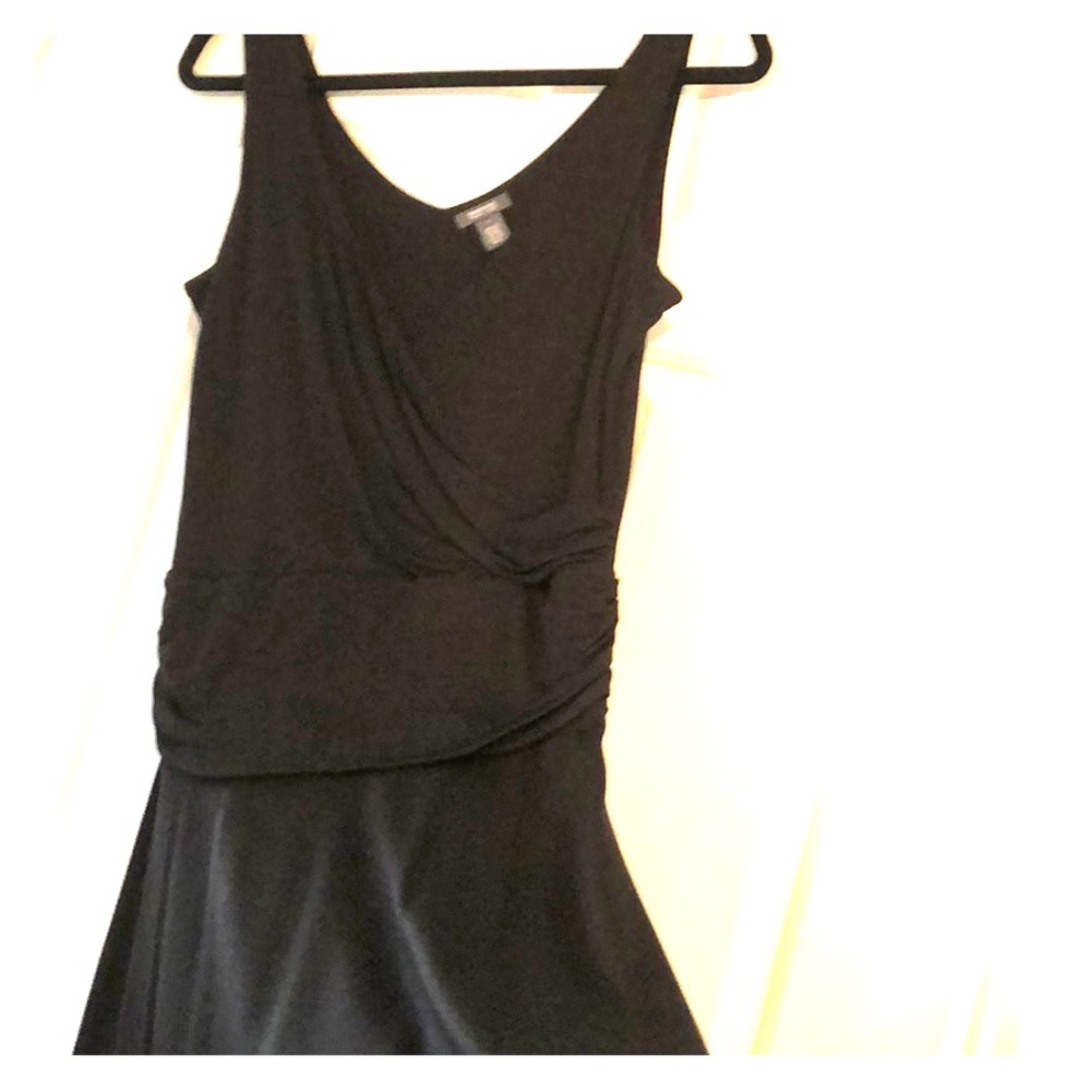 Black evening/cocky dress mid knee calf length